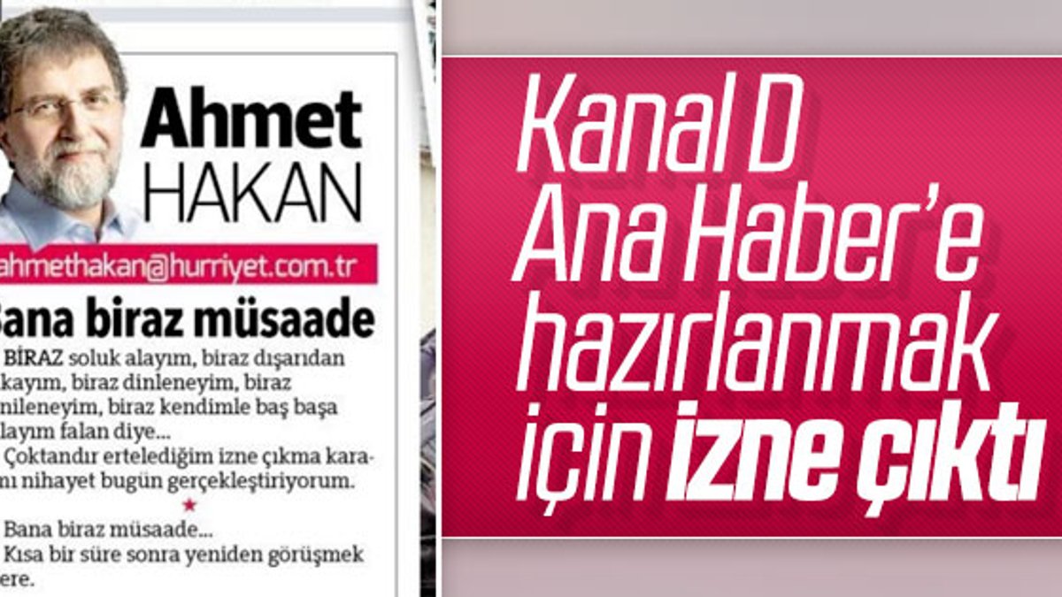 Ahmet Hakan, Kanal D Ana Haber için hazırlık yapıyor