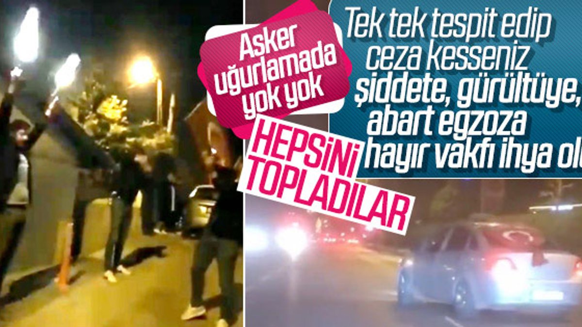 İstanbul'da asker uğurlarken drift yapanlar yakalandı