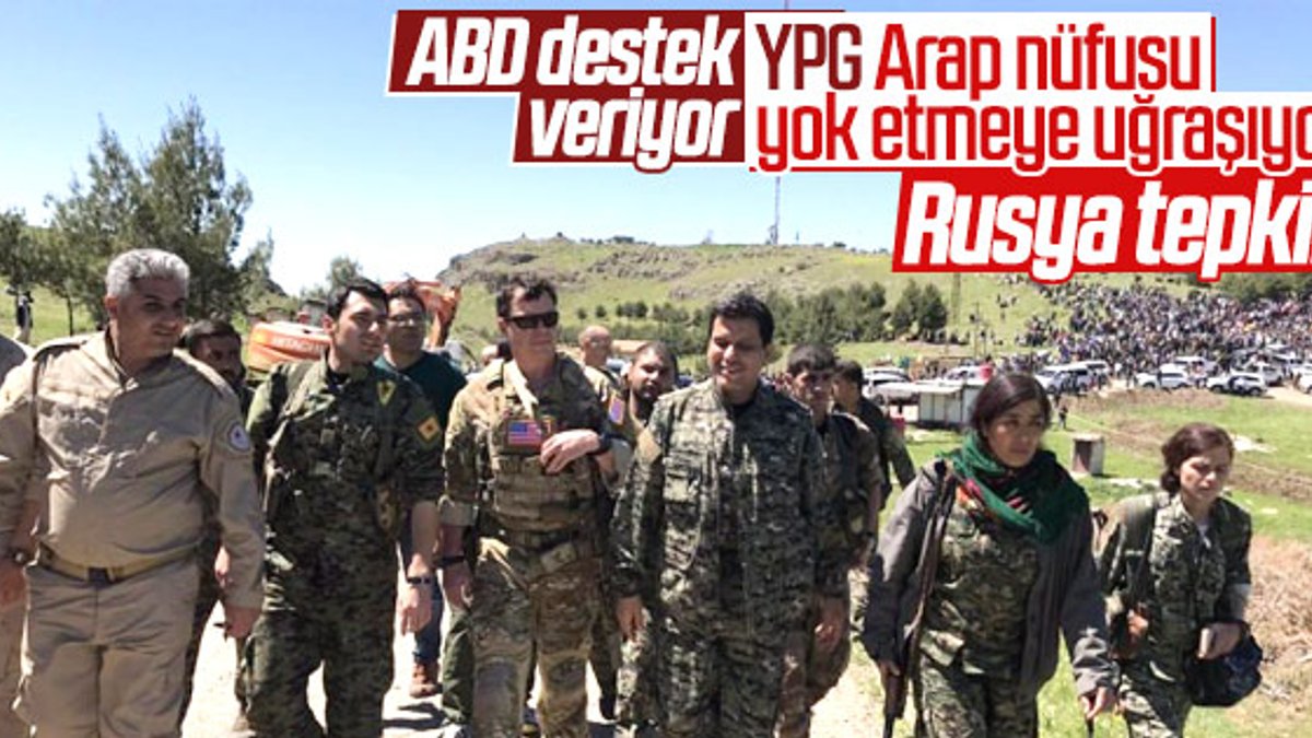 Arap kabileler terör örgütü YPG'yi protesto etti