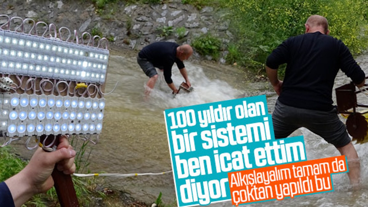Bursa'da suyun altında elektrik üretti