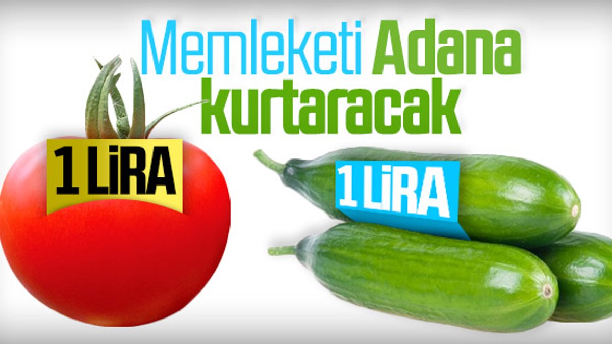 Adana’da domates ve salatalığın kilosu 1 liraya düştü