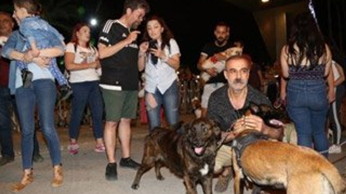 Evcil hayvan giremez yasağı olan parkta köpekli protesto