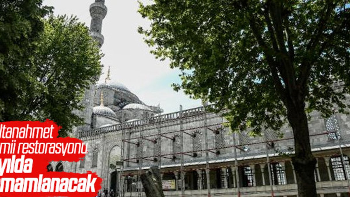 Sultanahmet Camii'nde restorasyon çalışmaları sürüyor