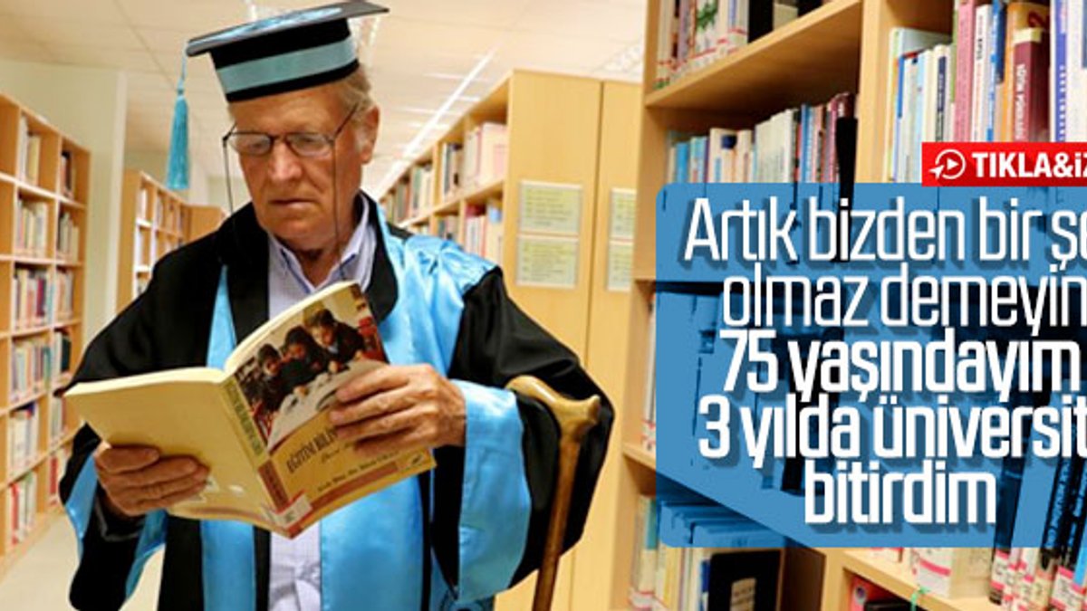 75 yaşında Trakya Üniversitesi Tarih Bölümü'nü bitirdi