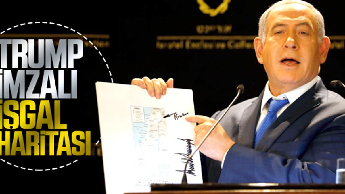 Netanyahu, İsrail'in yeni haritasını gösterdi