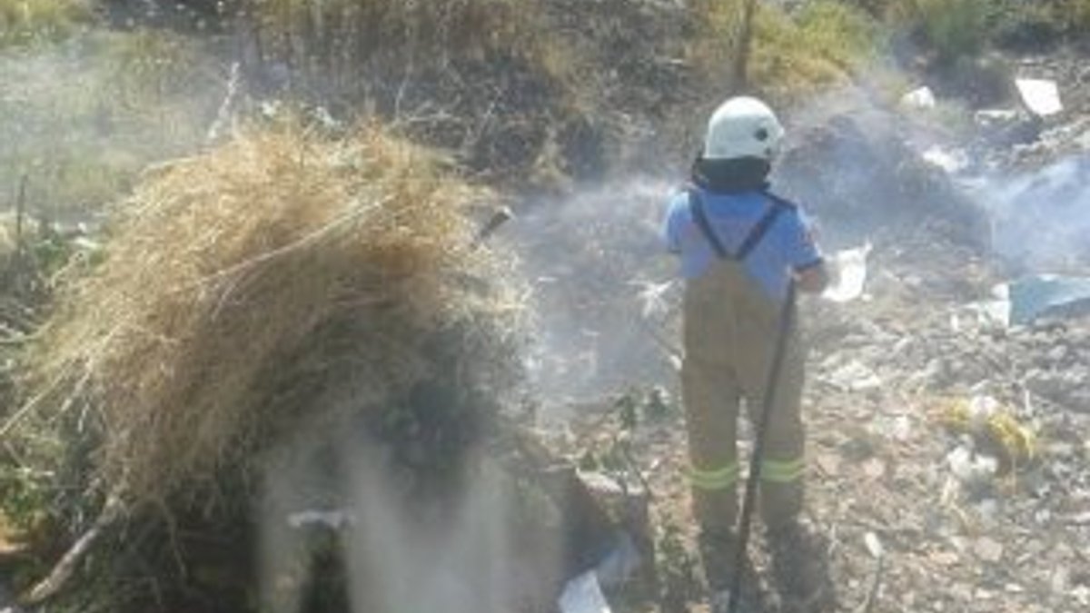Balıkesir'de katı atık depolama alanında yangın