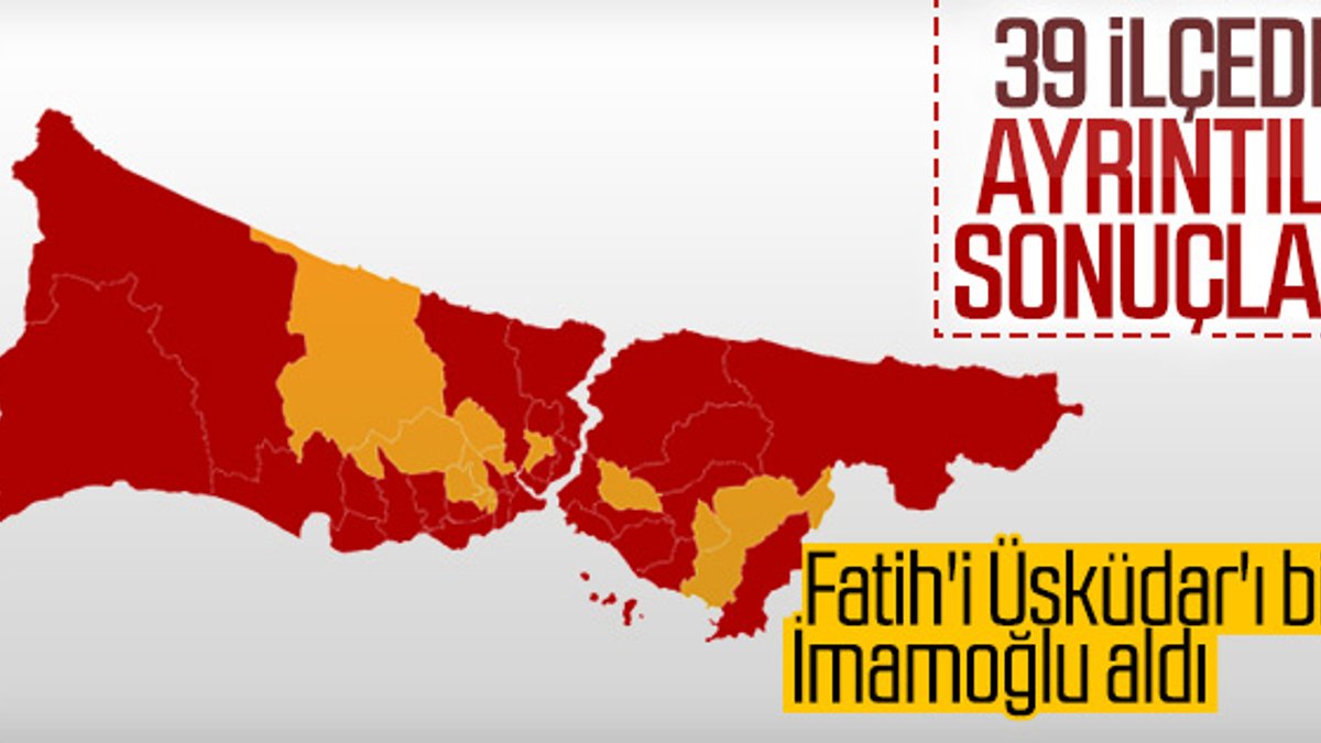 İstanbul'un ilçelerinde oy oranları