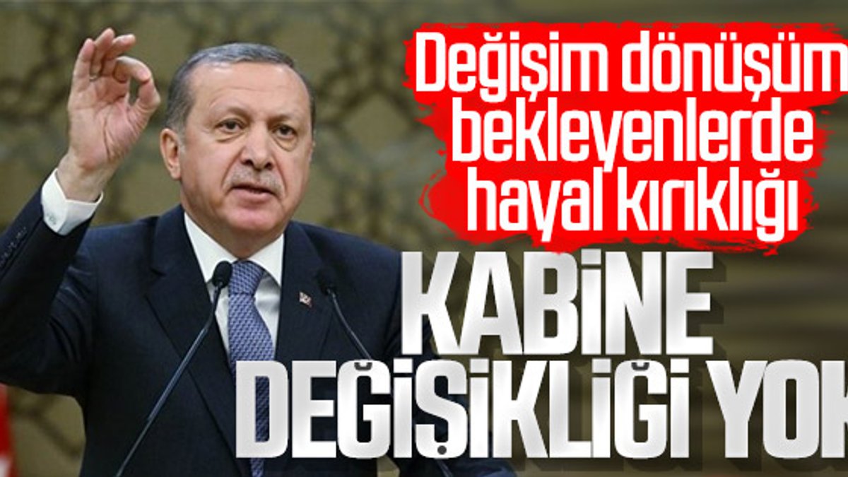 Erdoğan, kabine revizyonu hakkında konuştu