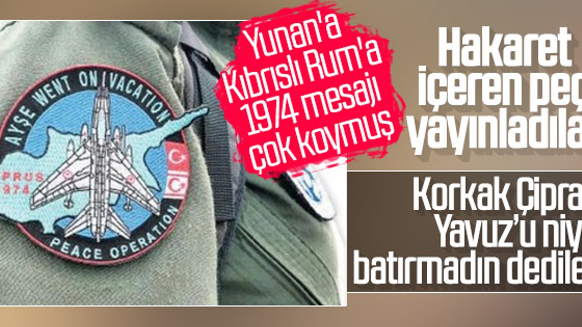 Yunan askerinin üniformasında Türk ordusuna hakaret peçi