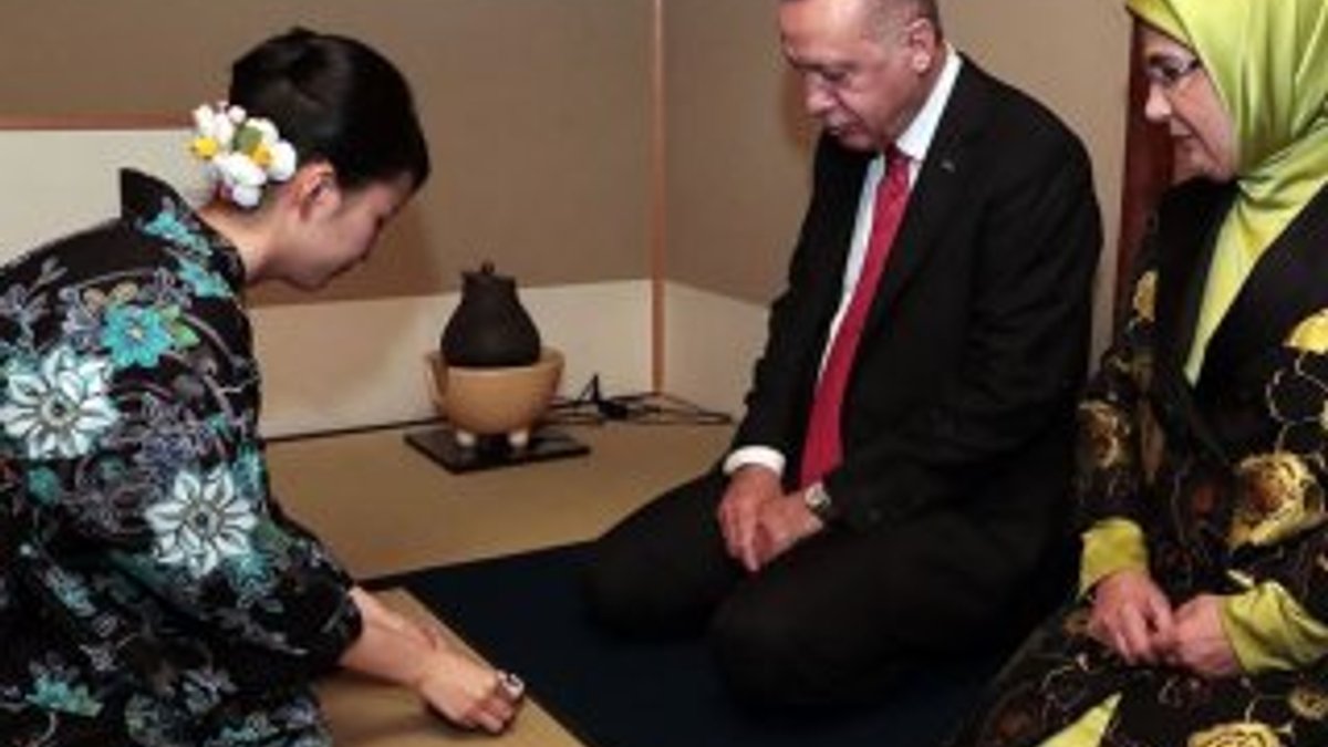 Erdoğan, Japonların geleneksel çaylarının tadına baktı