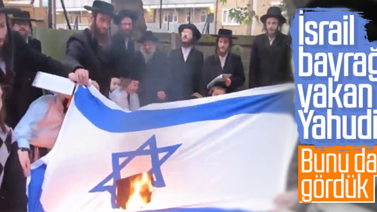 Ultra Ortodoks Yahudiler İsrail bayrağını yaktı