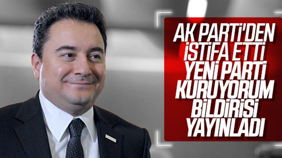 Ali Babacan, AK Parti'den istifa etti