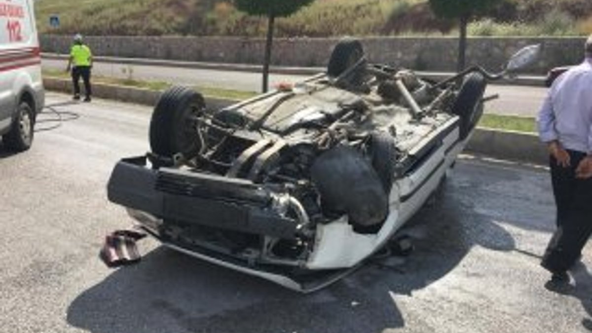 Çankırı'da otomobil takla attı: 2 yaralı