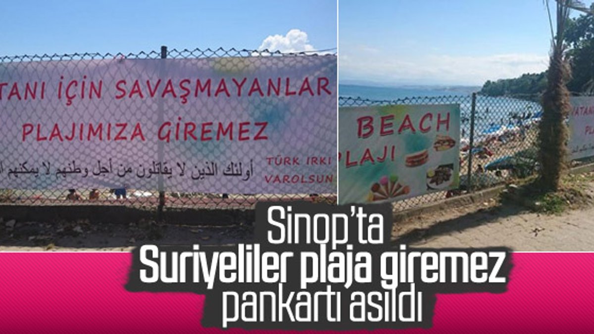 Sinop'ta Suriyelilere plaj tepkisi