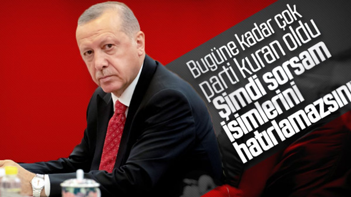 Cumhurbaşkanı Erdoğan'ın yeni parti yorumu