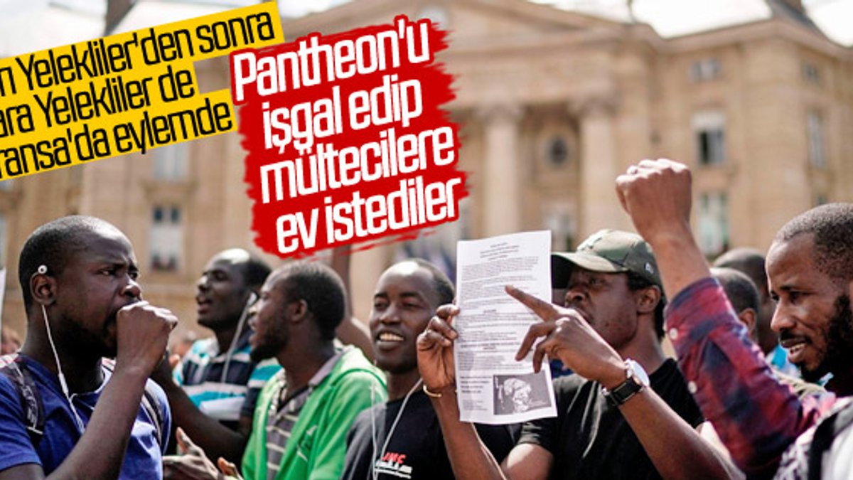 Fransa'da göçmenlere ev istiyoruz eylemi