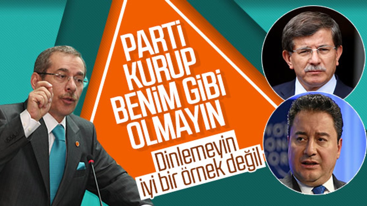 Abdüllatif Şener'den Davutoğlu ile Babacan'a öneriler