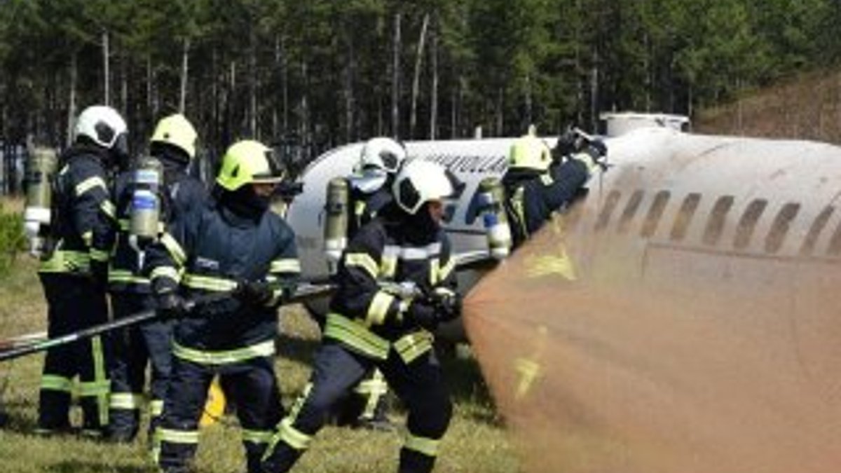 Kastamonu Havalimanı'nda uçak kazası tatbikatı