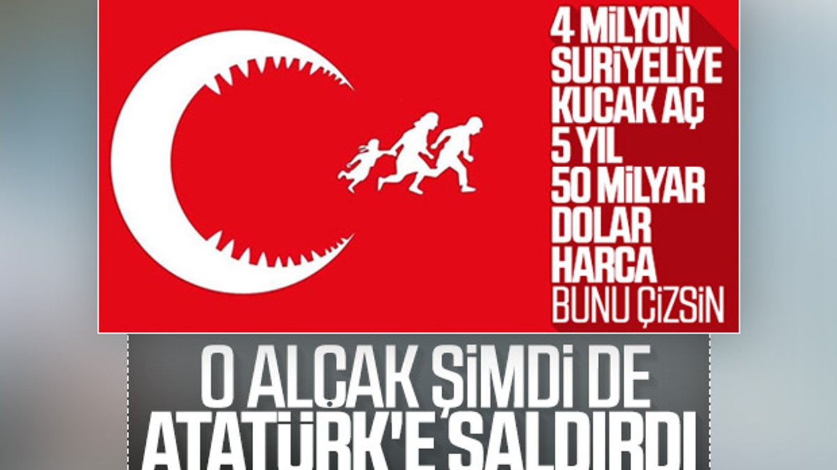 Suriyeli karikatürist Atatürk'ü hedef almaya kalktı