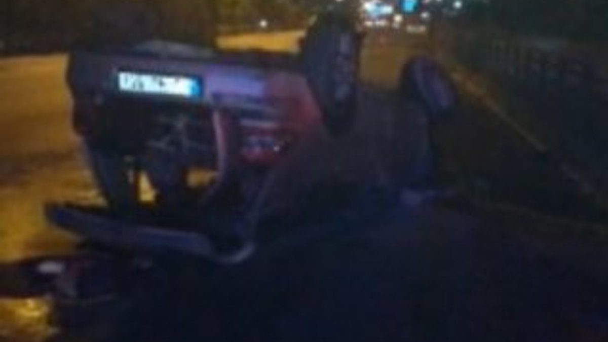 Ehliyetsiz ve alkollü sürücü kullandığı araçla kaza yaptı