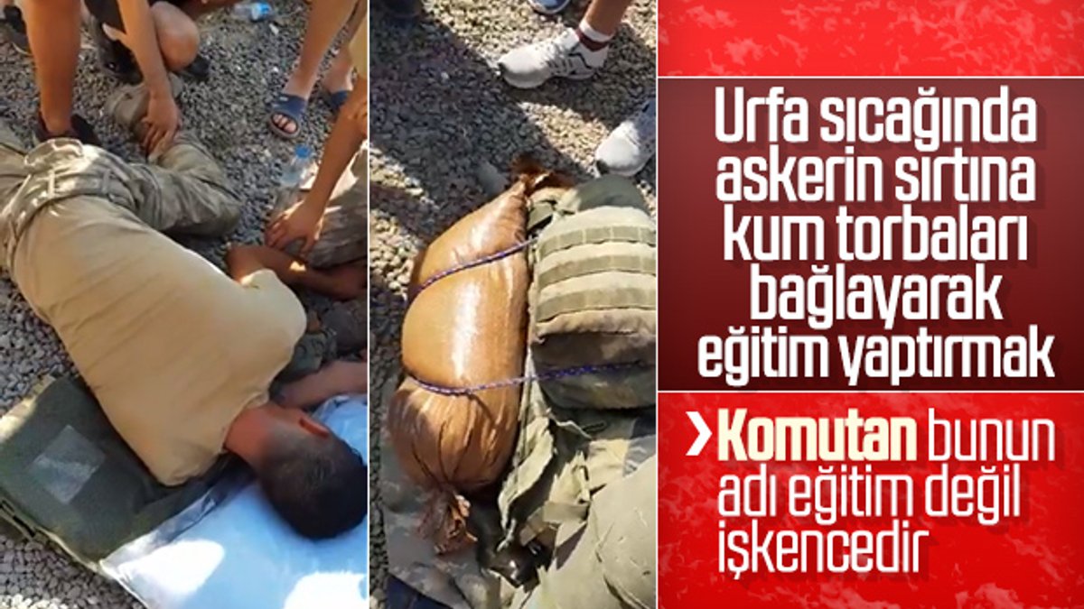 Şanlıurfa'da kum torbasıyla koşturulan asker bayıldı