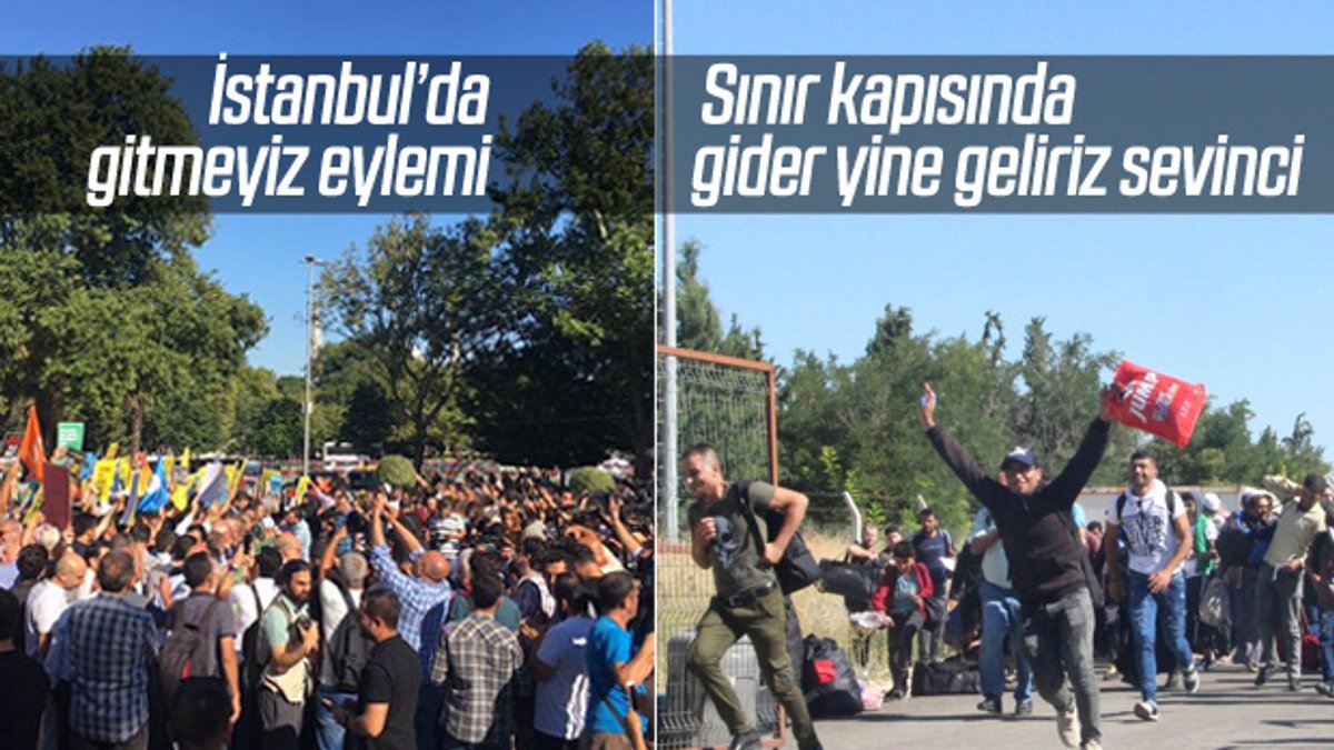 İstanbul'da eylem, sınır kapısında yoğunluk
