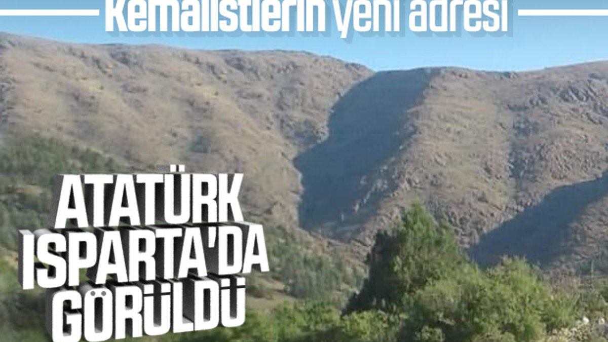 Isparta'da dağda Atatürk silüeti oluştu