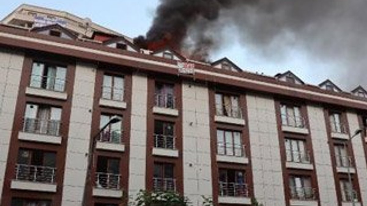 Şişli'de 9 katlı binada yangın