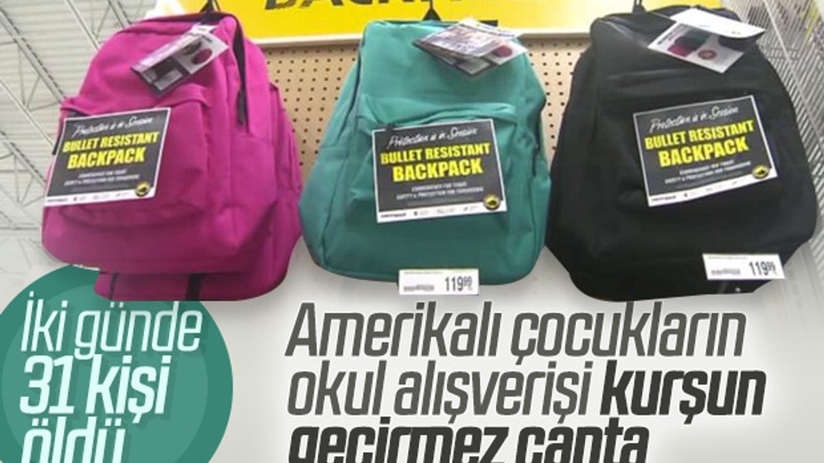 Amerikalı öğrenciler kurşun geçirmez çanta alıyor