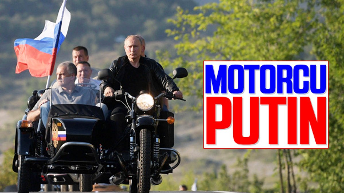 Putin motosiklete bindi
