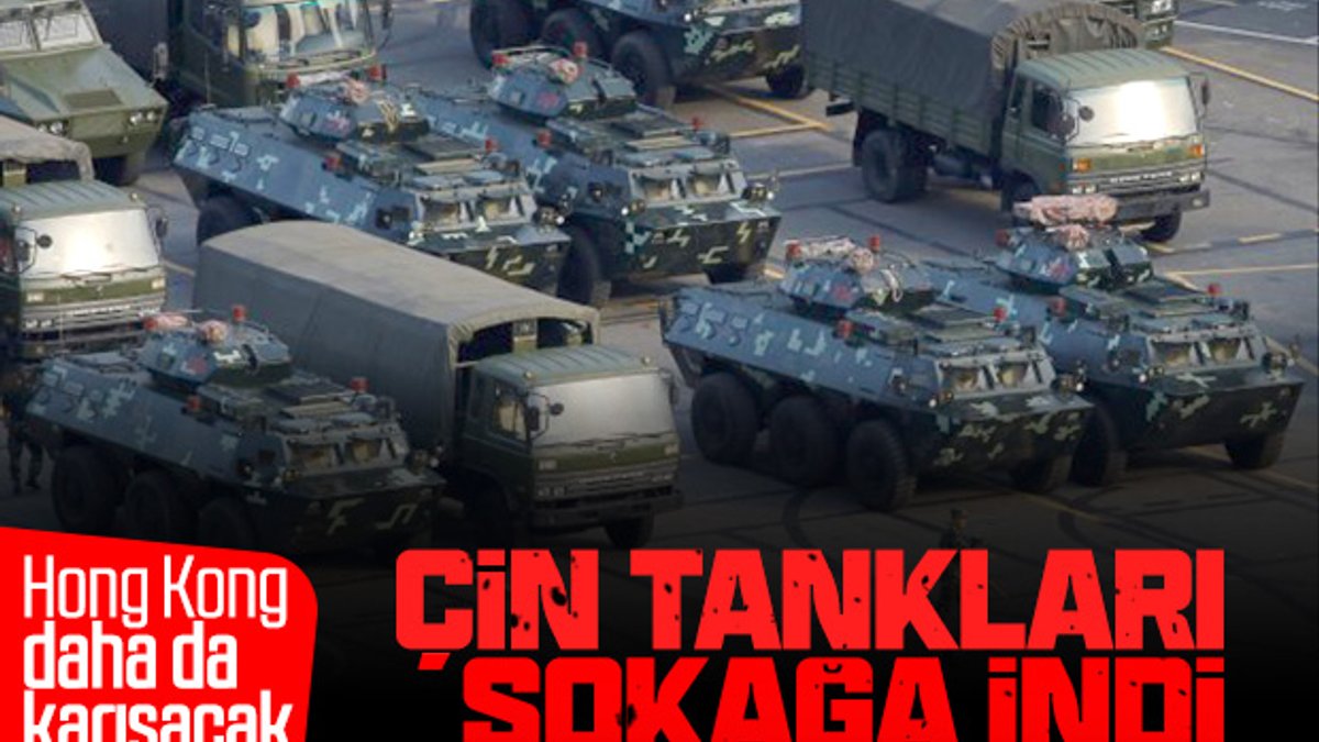 Çinli askerlerden Hong Kong'a mesaj niteliğinde tatbikat