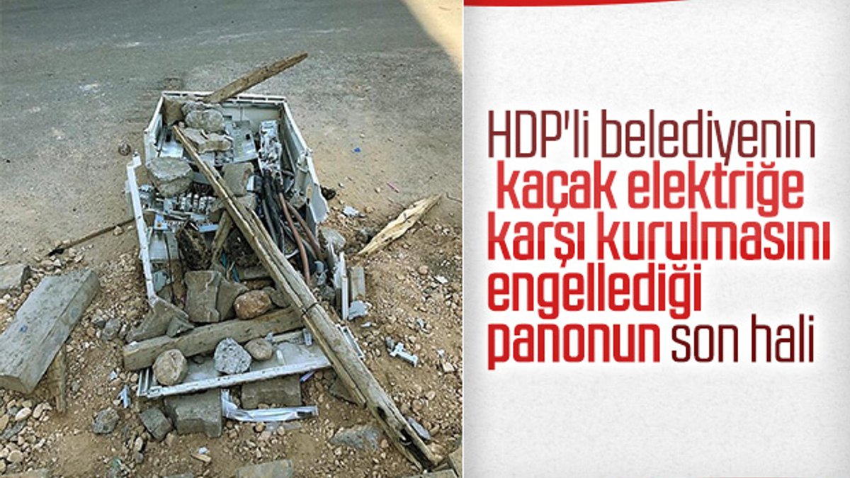 Silopi'de kaçak elektriğe karşı kurulan pano parçalandı