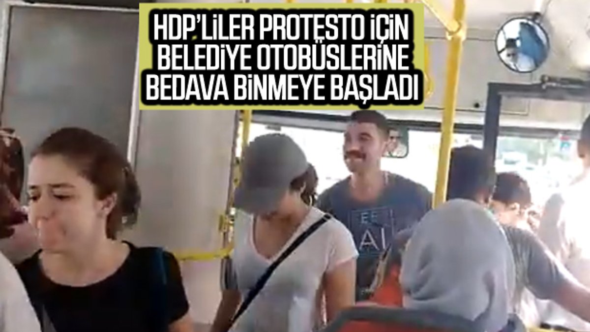 HDP'liler kayyumu protesto için otobüse bedava bindi