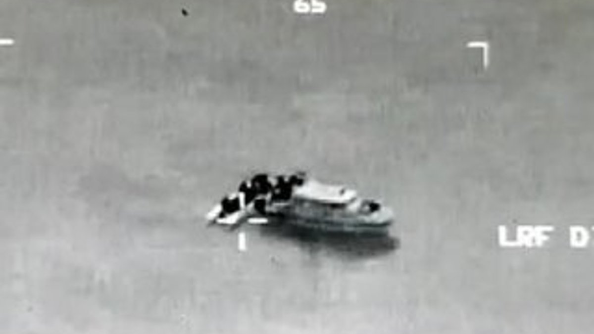 Havadan tespit edilen göçmenler yakalandı