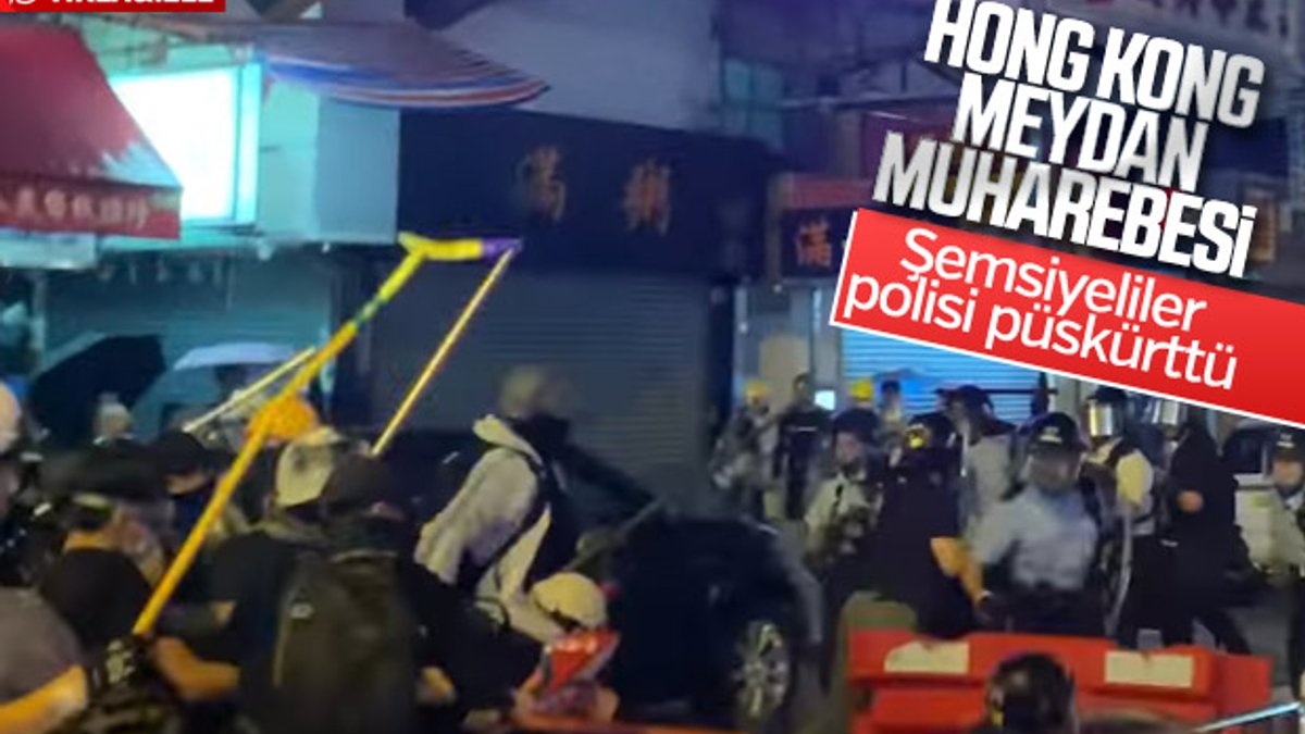 Hong Kong'da şiddetli çatışmalar sürüyor