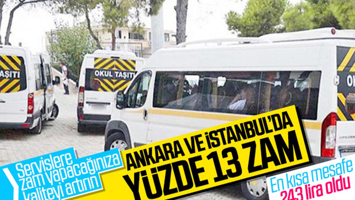 İstanbul ve Ankara'daki servis ücretlerine yüzde 13 zam