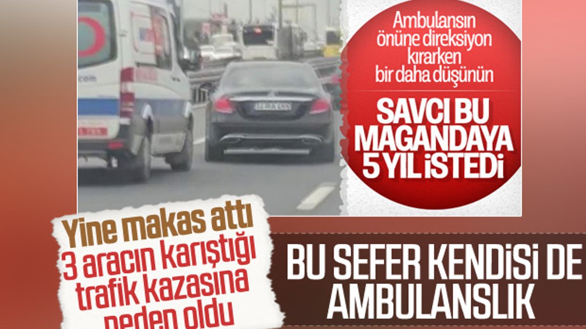 Sultangazi'de makas atan otomobil kazaya neden oldu
