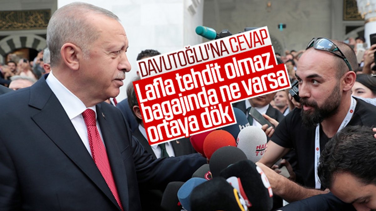 Cumhurbaşkanı, Ahmet Davutoğlu'na cevap verdi