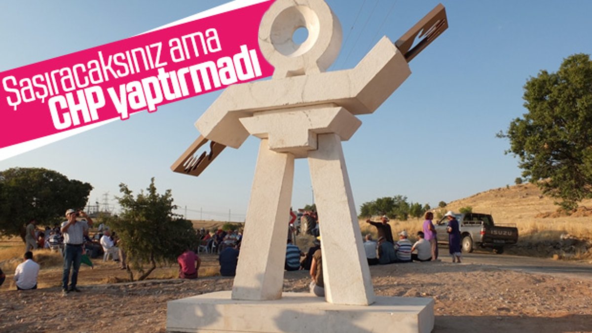 Elazığ Keban'da semah heykeli açıldı
