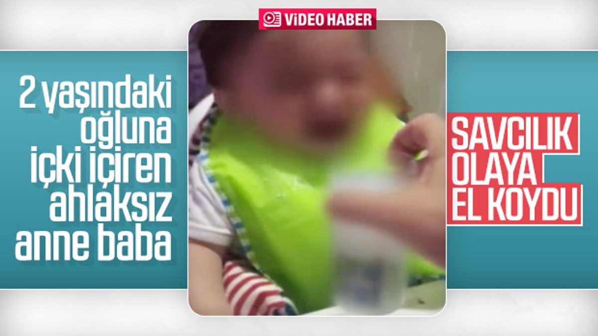 Bursa'da 2 buçuk yaşındaki çocuklarına içki içirdiler