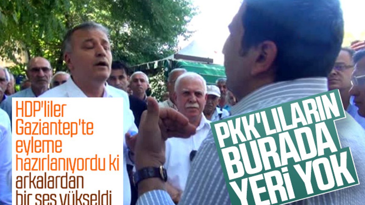 Gaziantep'te HDP eylemi vatandaşları kızdırdı