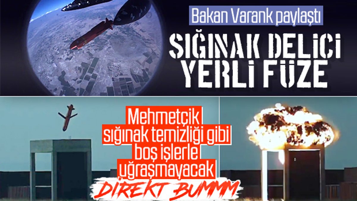 Bakan Varank, SOM-B2 füzesinin test görüntülerini paylaştı