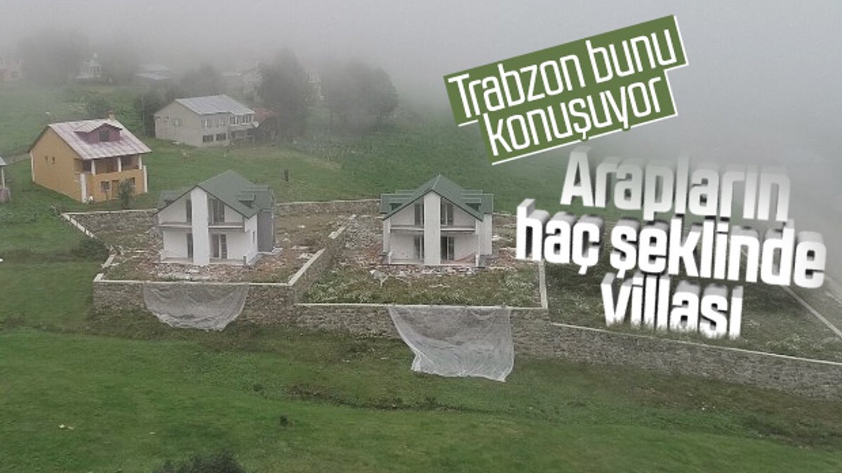 Trabzon'daki yaylada haç şeklinde villalar