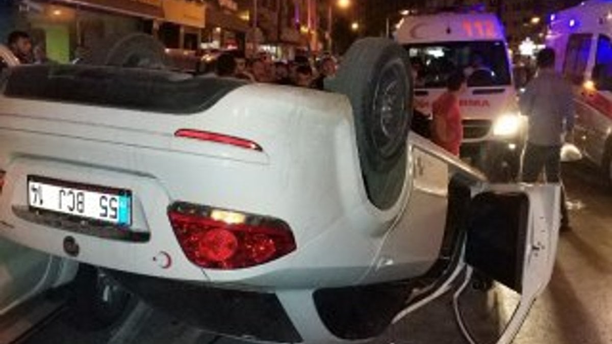 Samsun’da otomobil takla attı: 3 yaralı