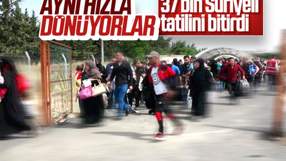 37 bin Suriyeli Türkiye'ye döndü