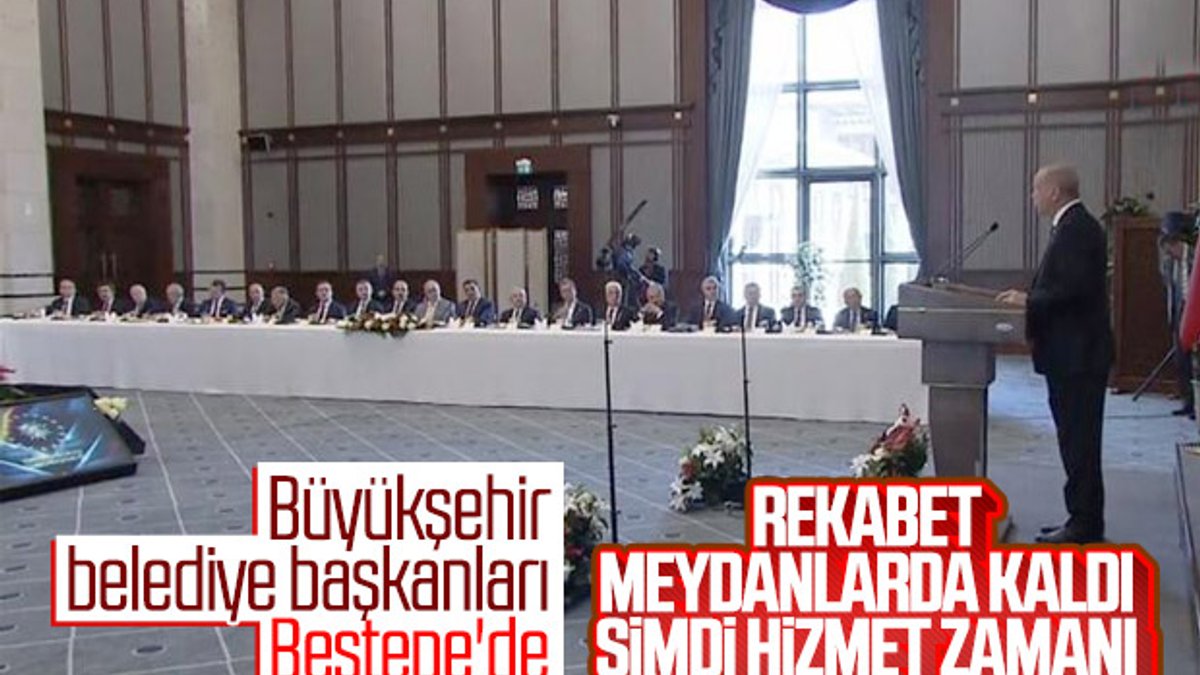 Erdoğan belediye başkanlarıyla Beştepe'de buluştu