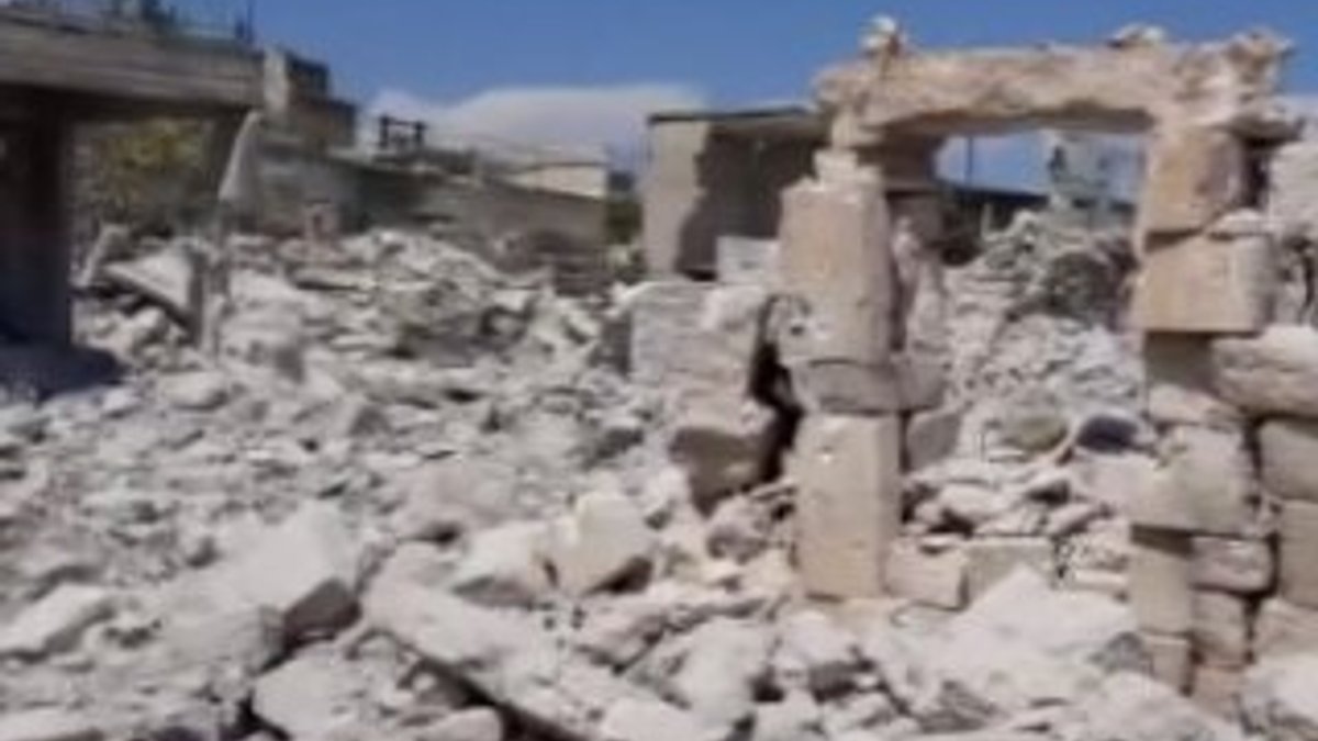 İdlib'deki yıkım yakından görüntülendi