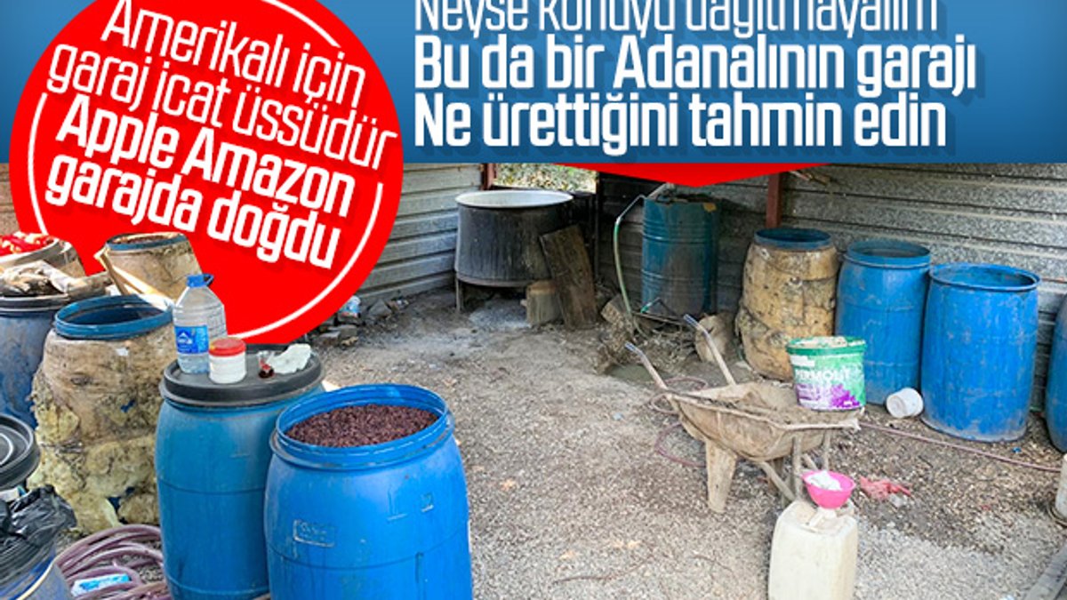 Adana'da narenciye bahçesinde içki imalathanesi