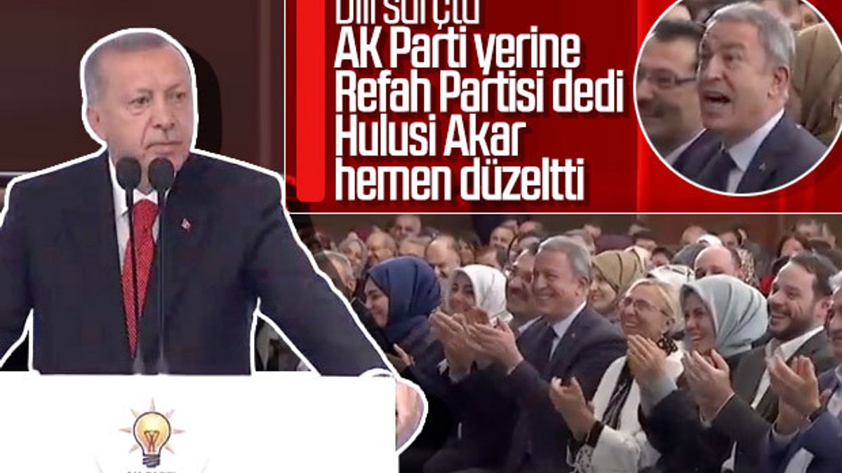 Erdoğan'ın dili sürçtü, Hulusi Akar düzeltti