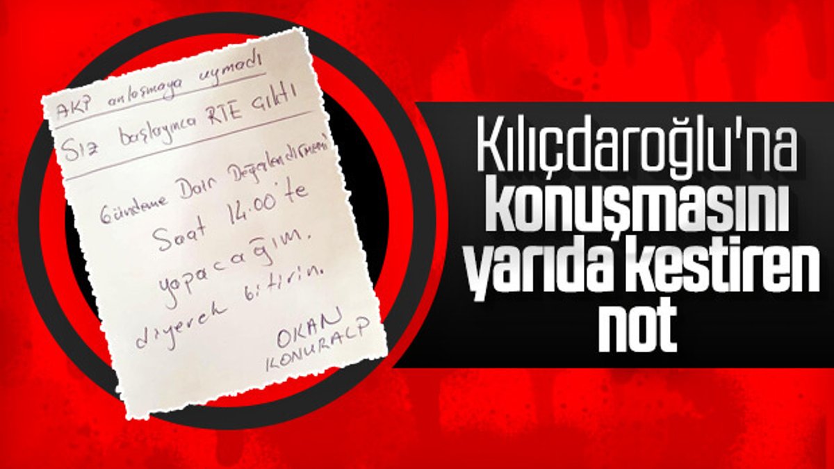 Danışmanının Kemal Kılıçdaroğlu'na yazdığı not
